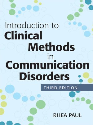 cover image of Introduction to Clinical Methods in Communication Disorders